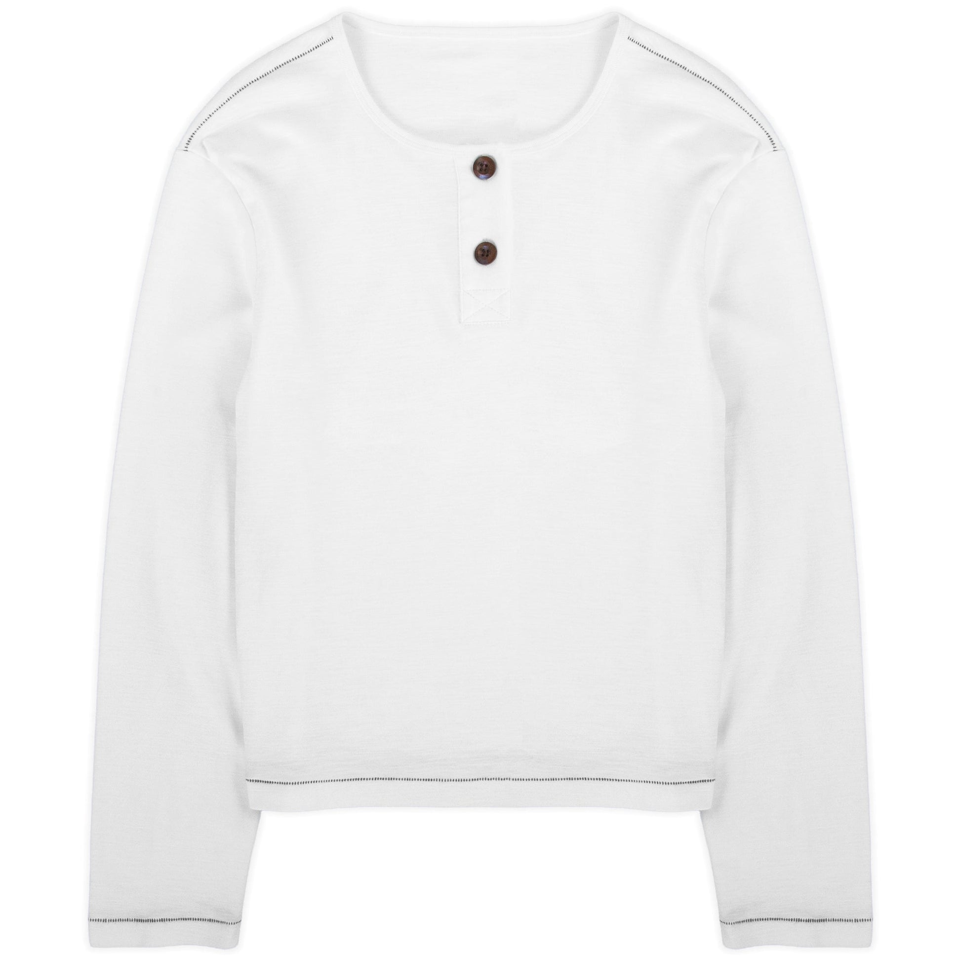Slub White Henley - Wear Wojo