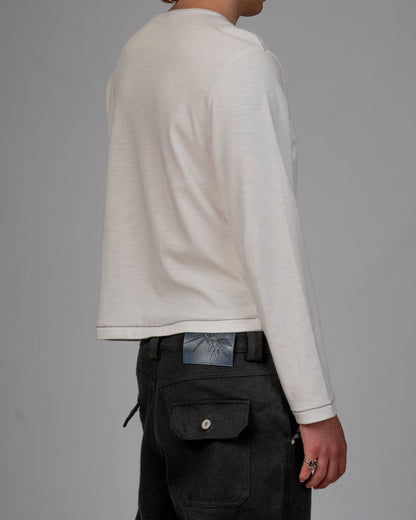 Slub White Henley - Wear Wojo