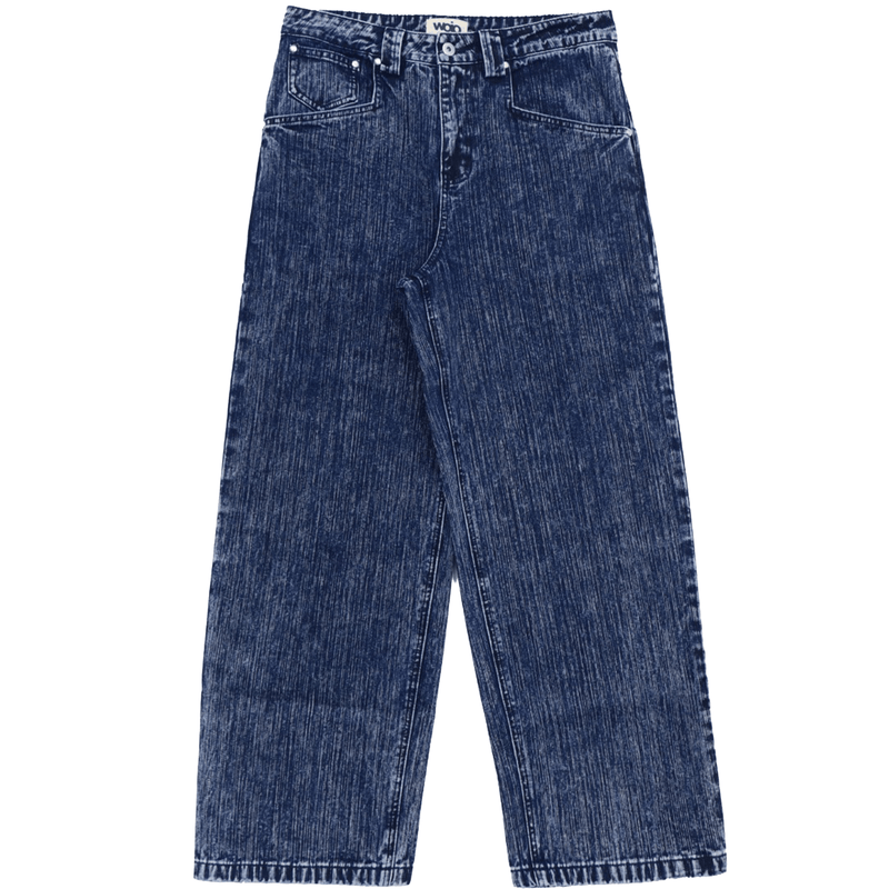 Snowflake Wide Leg Slub Denim - Wear Wojo