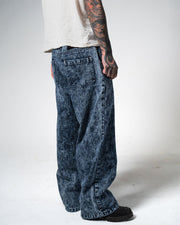 Snowflake Wide Leg Slub Denim - Wear Wojo