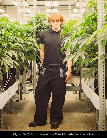 Sunfaded Black Polo - Wear Wojo