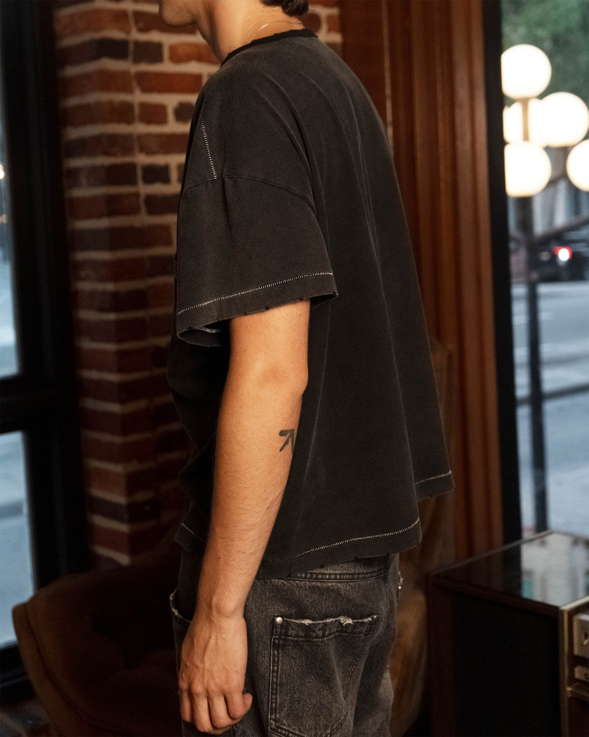 Sunfaded Black Tee - Wear Wojo