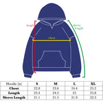 Sunfaded blue heavyweight hoodie with Japanese sashiko stitching by WOJO