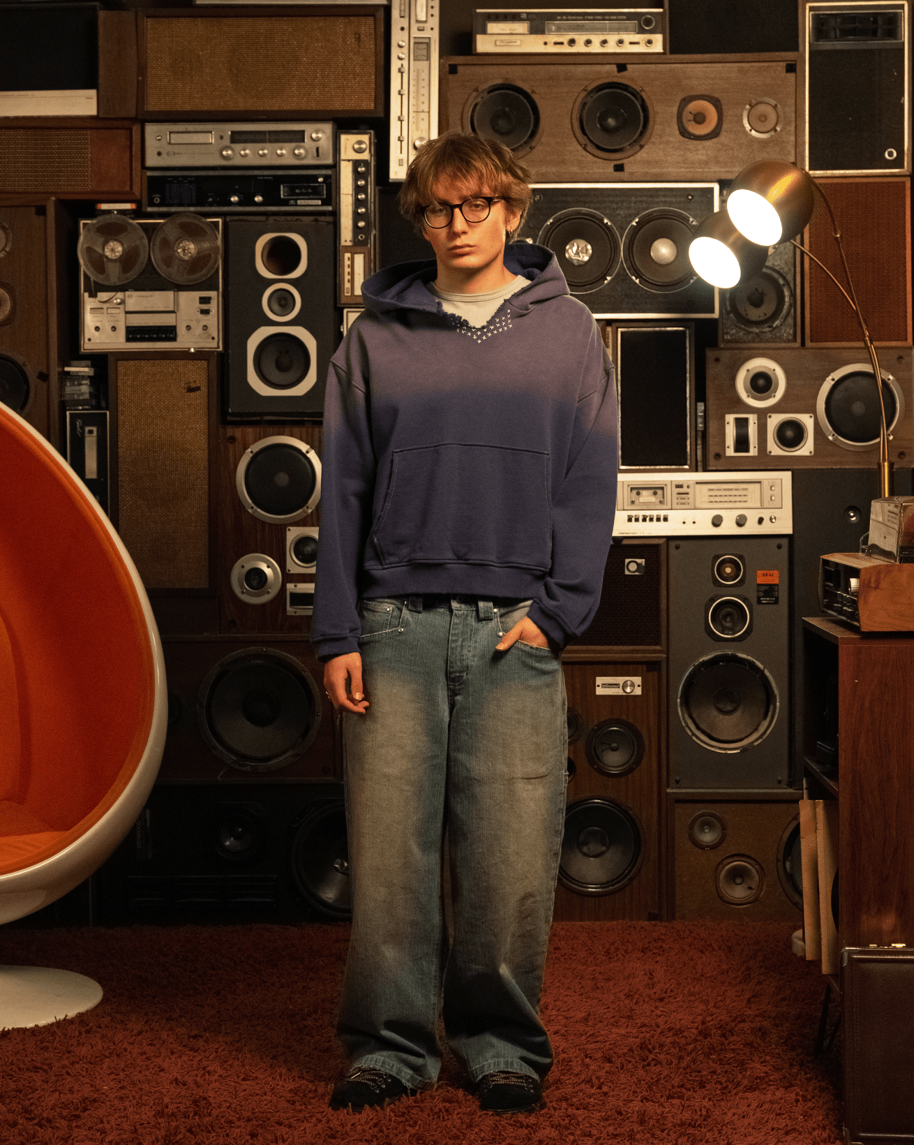 Sunfaded Sashiko Hoodie - Wear Wojo