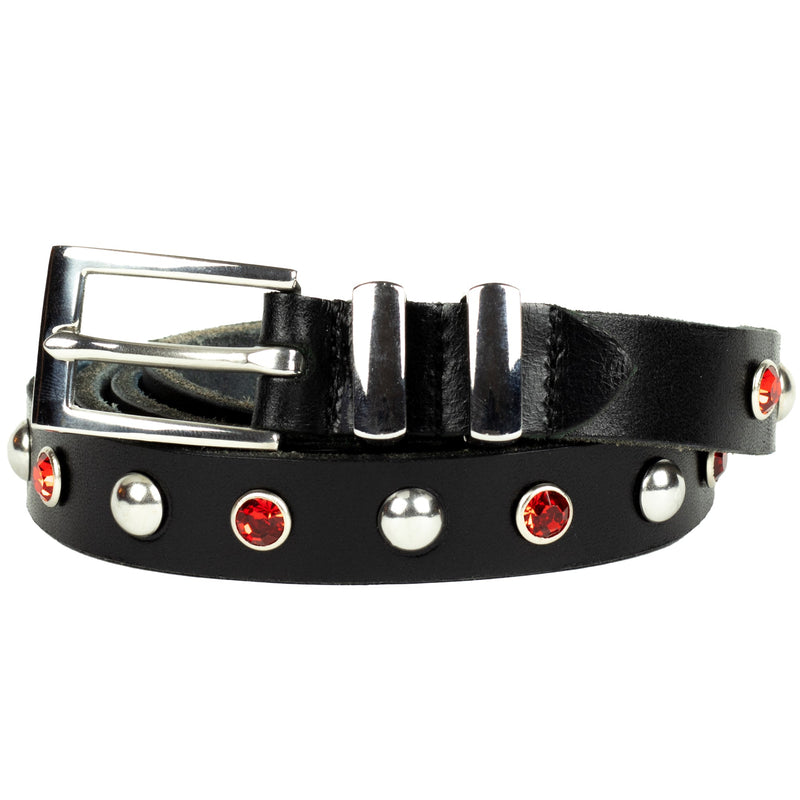 Slim sunset-toned studded microbelt by WOJO