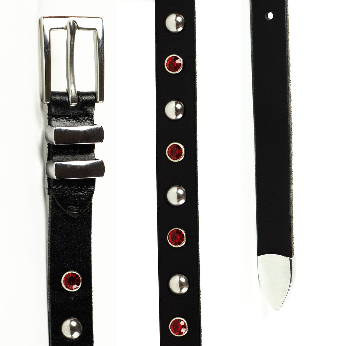 Slim sunset-toned studded microbelt by WOJO
