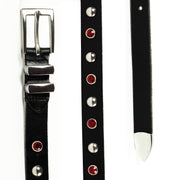 Slim sunset-toned studded microbelt by WOJO
