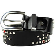 Studded leather belt in sunset tones by WOJO