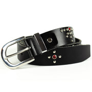 Studded leather belt in sunset tones by WOJO