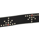 Studded leather belt in sunset tones by WOJO