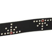 Studded leather belt in sunset tones by WOJO