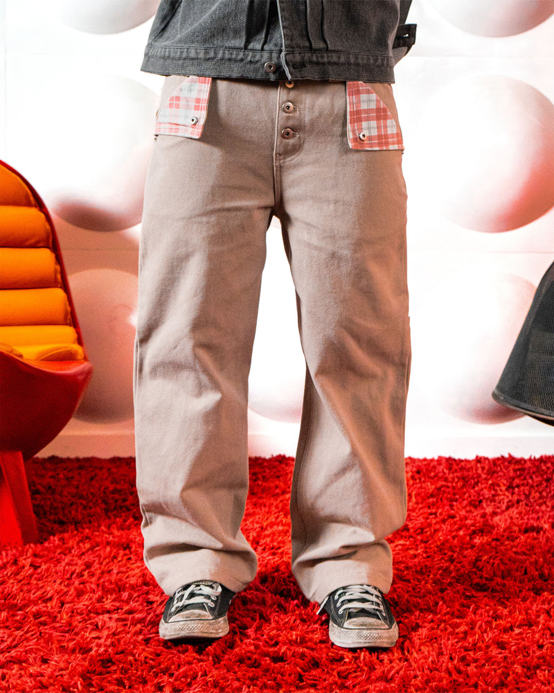 Khaki Canvas Mule Pants