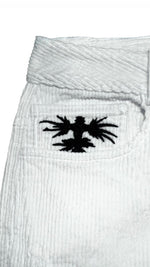 White Corduroy Skate Pants - Wear Wojo