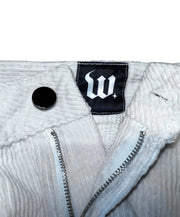 White Corduroy Skate Pants - Wear Wojo