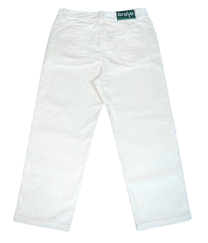 White Corduroy Skate Pants - Wear Wojo